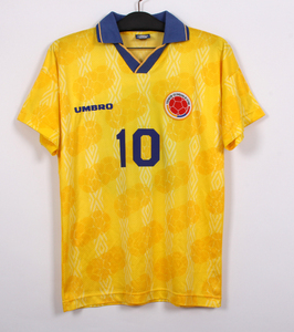 94W杯 コロンビア COLOMBIA(H)#10 バルデラマ VALDERRAMA 半袖 Umbro 1994W杯仕様 M