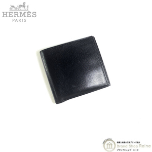 エルメス （HERMES） 二つ折り 財布 札入れ ブラック F刻 ヴィンテージ メンズ（中古）