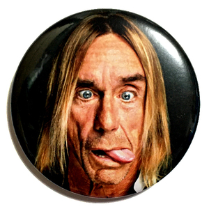 デカ缶バッジ 58mm Iggy Pop イギーポップ Funny Stooges ストゥージズ