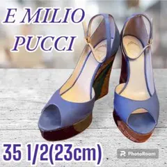 E MILIO PUCCI エミリオプッチ 厚底サンダル 23cm イタリア製