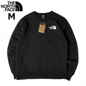 1円～!売切!【正規新品】THE NORTH FACE◆LOGO PULLOVER CREW トレーナー スウェット US限定 裏起毛 男女兼用 アウトドア(M)黒① 181130-22