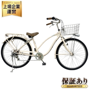 1円 【引取限定】 あさひサイクル製 coastline city 26 自転車 ホワイト 中古 直 Y9410147