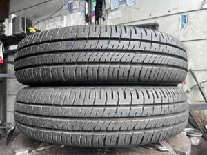 ●送料安い●残山しっかり●　145/65R15　ダンロップ　エナセーブEC204　2021年製　バリ山2本　三菱アイ　鉄ホイル付　京都交換＆手渡しOK