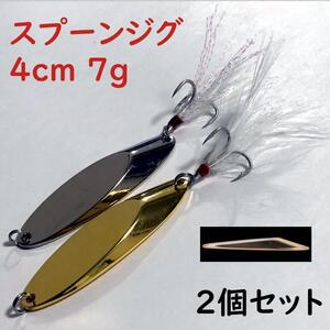 ジグスプーンルアー4cm7g 2個セット