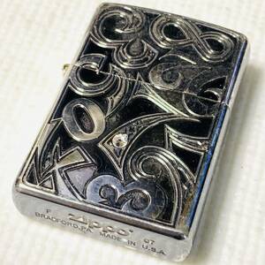 ■1円〜■【Zippo】 ジッポー ダイアル ラインストーン 限定1000個 オイルライター 火花OK ヴィンテージ 2007年6月製造