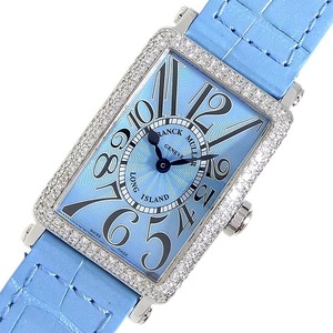 フランク・ミュラー FRANCK MULLER ロングアイランド ダイヤモンド 900QZD ブルー 腕時計 レディース 中古
