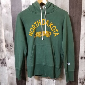 Champion　チャンピオン NORTH DAKOTA　パーカー　プルオーバー　Mサイズ　スウェットランタグ　復刻　グリーン系