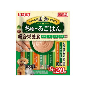 いなばペットフード いなば ちゅ～るごはん とりささみバラエティ 14g×20本 犬用おやつ