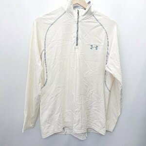 ◇ UNDER ARMOUR アンダーアーマー 長袖 ハーフジップトップス サイズM アイボリー レディース E