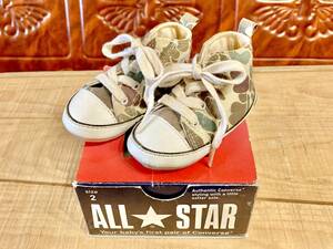 ★☆希少レア!コンバース FIRST STAR カモフラ柄 2 11cm converse ファーストスター キッズシューズ ベビーシューズ デッド 216☆★