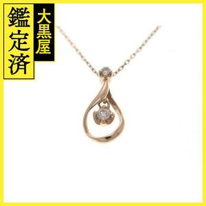 Vendome Aoyama ヴァンドーム青山 ジュエリー ダイヤモンド ドロップ ネックレスK10 ピンクゴールド 0.8g【473】