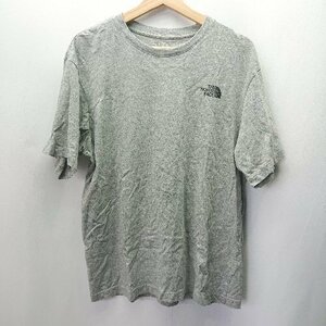 ◇ THE NORTH FACE ザ ノース フェイス ブランドロゴあり 半袖 Tシャツ サイズXL グレー系 メンズ E