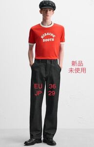 【新品未使用・定価以下】 zara ザラ HARRY LAMBERT ハリーランバート スタジオニコルソン チノデニムパンツ ジーンズ ワイドレッグ 