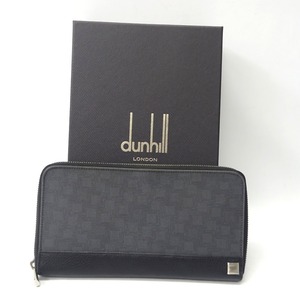 Ft1171501 ダンヒル 長財布 D-EIGHT ジップ アラウンド ウォレット L2F112Z グレー/ブラック メンズ Dunhill 中古