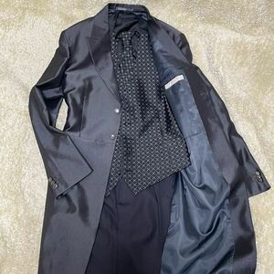 G CROSS メンズ　タキシード　フロックコート　ネクタイ付　4点セット　Ｙ3Lサイズ　グレー