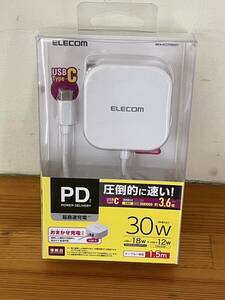 ELECOM エレコム USB PD準拠 USB AC充電器 (USB PD18W+12W/Type-C一体型+A1) MPA-ACCP08WH 充電器 スマホ