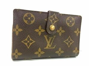 1円 LOUIS VUITTON ルイヴィトン M61663 モノグラム ポルトモネ ビエ ヴィエノワ 二つ折り がま口 財布 ウォレット ブラウン系 BK2032