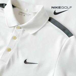 ナイキ ゴルフ NIKE GOLF DRY-FIT 吸汗速乾 ポロシャツ L オフ ホワイト グレー ツアーパフォーマンス 半袖 シャツ