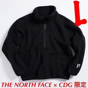 【THE NORTH FACE × CDG】NORTH DOME PULLOVER FLEECE ノースドームプルオーバーフリース【L】黒 ノースフェイス×コムデギャルソンCDG