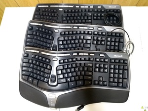 ●Microsoftマイクロソフト Natural Ergonomic Keyboard 4000 v1.0 1048 キーボード　3個セット