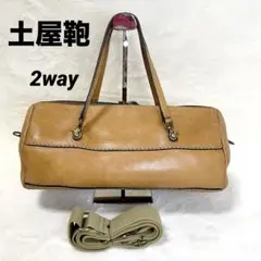 土屋鞄 レザー 2way ハンドバッグ ショルダーバッグ ミニ ボストン