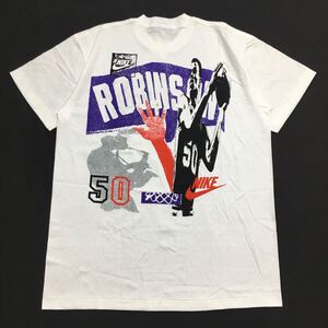 [ dead stock ] NIKE デビットロビンソン 半袖 tシャツ XL メンズ 白 レア 90s vintage David Robinson NBA バスケットボール スパーズ 50 