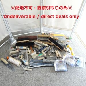 tyom 1345-2 110【配送不可/Undeliverable】仕上鏝 L字定規 ドライバー ローラーバケ 等 大工道具 工具 大量まとめて 現状品