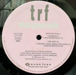 激レアなプロモ盤trf / マスカレード masquerade 12inch盤その他にもプロモーション盤 レア盤 人気レコード 多数出品。