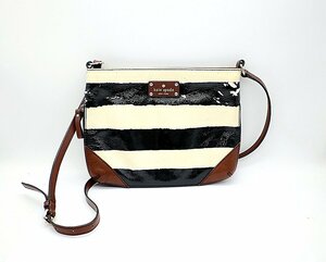 【1円】ケイトスペード ショルダーバッグ レディース エナメル kate spade new york z24-2156-3 中古品 z_b