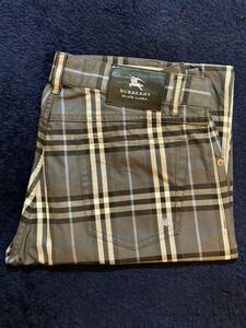 ファッション衣類　☆　廃番古着　長ズボン パンツ　BURBERRY BLACK LABEL バーバリーブラックレーベル　W76　グレー　ノバチェック