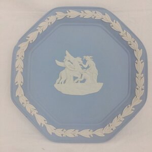 WEDGWOOD　プレート　ジャスパー　ペールブルー　ペガサスと女神さまたち　乙女　リーフ　小皿　ウェッジウッド