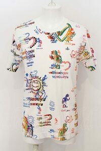 【USED】Vivienne Westwood MAN / THANK YOU リラックスTシャツ 44 ホワイト 【中古】 O-24-05-19-020-ts-YM-OS