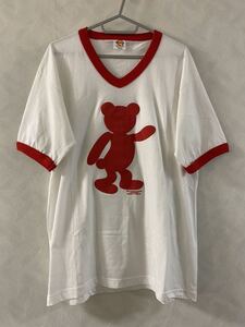 美品 JOIN THE WORLD OF BEAR JAY SHADOW 1993 H&H Tシャツ サイズL ANGEEZE MADE IN U.S.A 90s ビンテージ Vintage Vネック