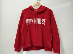 PINK HOUSE ピンクハウス レディース ロゴ入り ニットパーカー レッド A2133KP0377