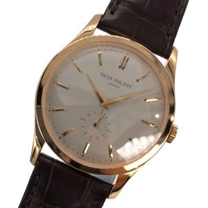 パテック・フィリップ PATEK PHILIPPE カラトラバ 5196R-001 シルバー SS/革ベルト 腕時計 メンズ 中古