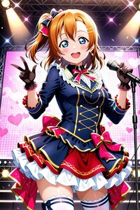 【お一人様1落札のみ：1円出品】ラブライブ! 高坂穂乃果 美少女 同人 ファンアート イラスト ポスター A4 コスプレ セクシー かわいい1