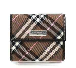 未使用 バーバリー 三つ折り がま口財布 コンパクト ニューチェック BURBERRY /33695