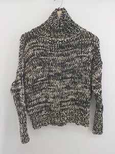 ◇ ZARA KNIT ザラ ハイネック 長袖 ニット セーター サイズEUR M USA M MEX 28 ブラック オフホワイト系 レディース P