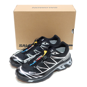 SALOMON XT-6 GTX BLACK/BLACK/FTW SILVER US7.5 25.5cm L47450600 GORE TEX ( サロモン ゴアテックス 防水 スニーカー ブラック 黒 )