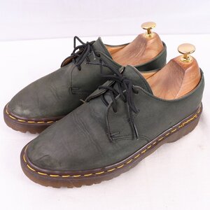 英国製 ドクターマーチン UK5/23.5cm-24.0cm/3ホール 緑 グリーン イングランド製 dr.martens ブーツ レディース 中古 古着 dm4069