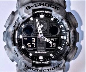 新品同様　アナデジ　G-SHOCK　ジーショック　GA-100MM　グレー　093