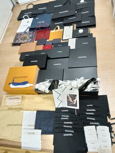 美品 CHANEL シャネル DIOR ディオール ルイヴィトン LOUISVUITTON グッチ 空箱 保存袋 紙袋 ショッパー ハイブランド ブランド まとめて