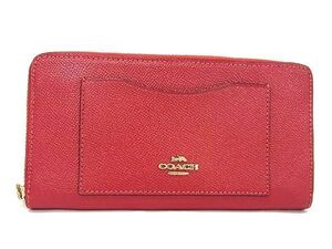 ■新品■未使用■ COACH コーチ レザー ラウンドファスナー 長財布 ウォレット 札入れ 小銭入れ レディース レッド系 BE1659