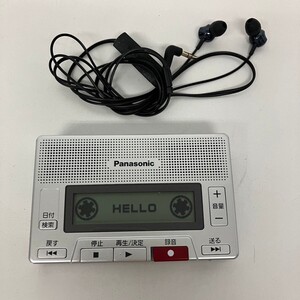 Y730-O52-731 Panasonic パナソニック ICレコーダー RR-SR30 シルバーカラー×ブラック イヤホン付き 通電確認OK