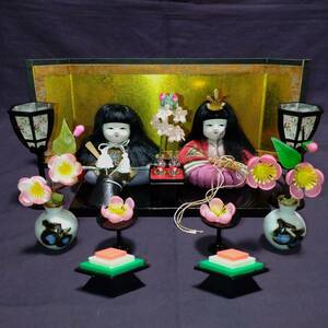 ひな人形 雛人形 豆親王 ひな具セット ひな祭り 雛祭り 和風 置物 一体の人形の横幅：約90㎜ 日本人形 