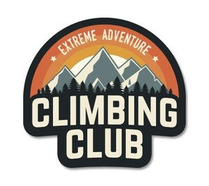 ステッカー ロッククライミング アウトドア アメリカン おしゃれ 車 バイク かっこいい キャンプ ROCK CLIMBING EMBLEM CLIMBING CLUB