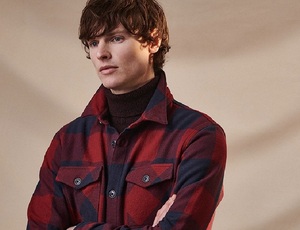 BARBOUR バブァ HORDON OVERSHIRT 　RED　UKS★即決★