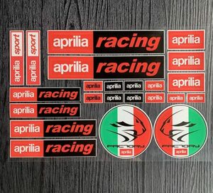 ★アウトレットセール★新品 MotoGP アプリリア Aprilia RSV4 RACING 反射 25 x 17 cm ステッカー シール デカール シート セット