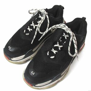 美品 19AW BALENCIAGA バレンシアガ TRIPLE S TRAINERS トリプルS ダッドシューズ スニーカー 533882 希少サイズ 44サイズ 29cm ブラック系