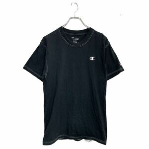 Champion 半袖 プリント Tシャツ Mサイズ チャンピオン ブラック コットン 古着卸 アメリカ仕入 t2409-3578